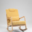 Rocking Chair Upholstered Fabric Rocking Armchair Indoor with High Backrest Glider Chairs and Lumbar Pillow for Living Room - Korvel