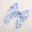 Children's Headwear Girl Plaid Cotton Embroidery Bow Hairpin Big Swallowtail Hairpin - Korvel