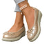 Hollow out ultra light bow soft sole thick sole plus size women's shoes - Korvel
