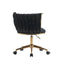 Office desks and chairs, with adjustable wheels and cushioned office desks and chairs that conform to ergonomics (black) - Korvel
