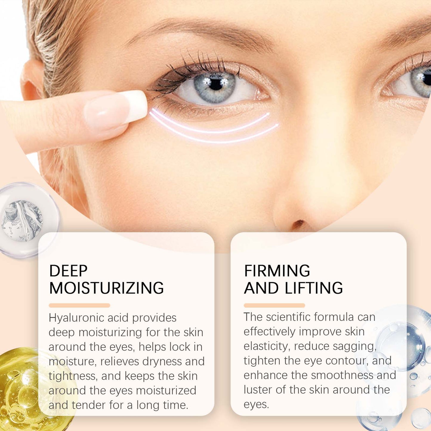 5d Peptide Eye Repair Cream Moisturizing And Smoothing Fine Lines Around Eyes And Firming Repair Eye Cream - Korvel