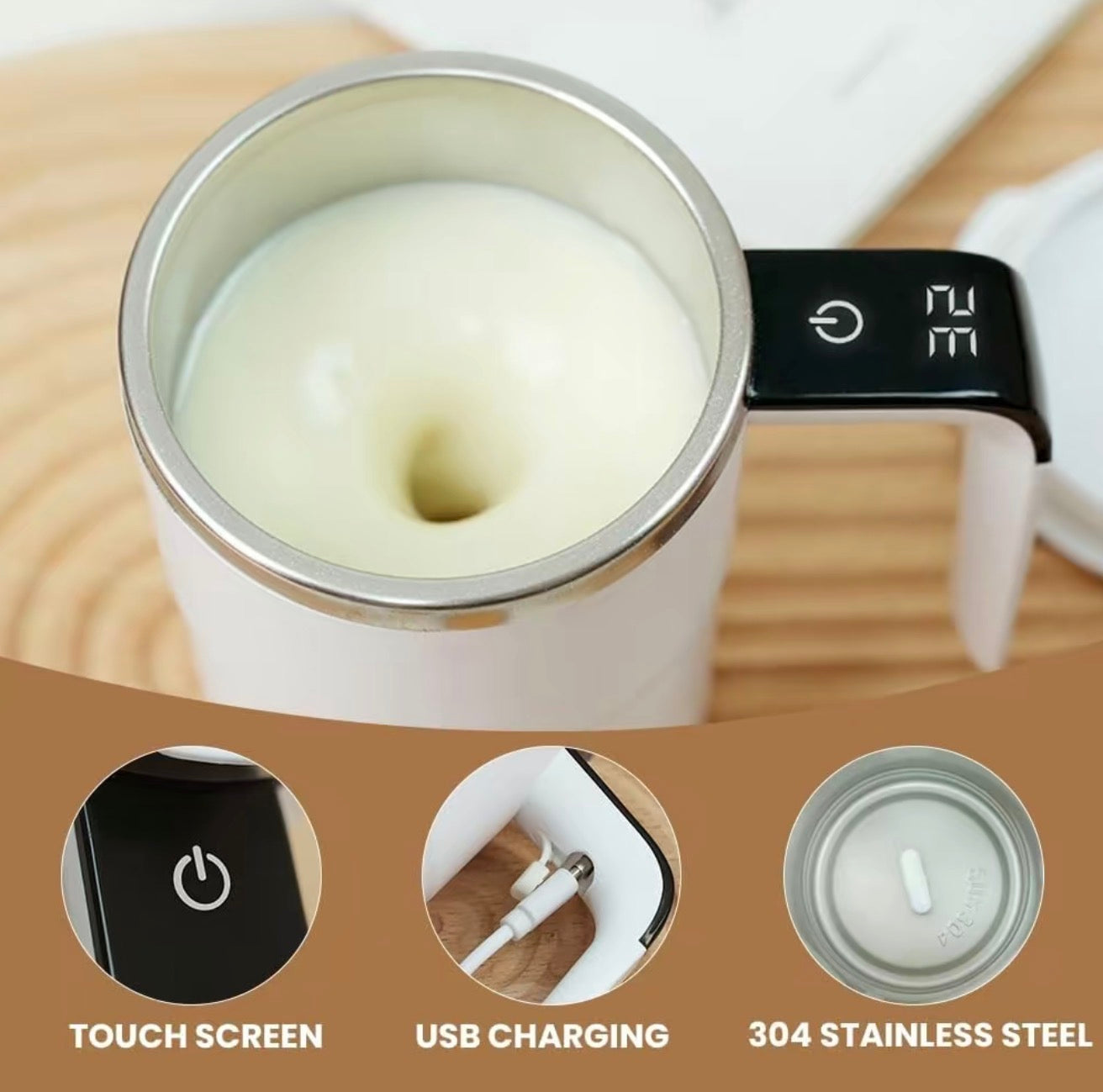 Mug Thermique StirMate - Commodité Auto-Mélangeante