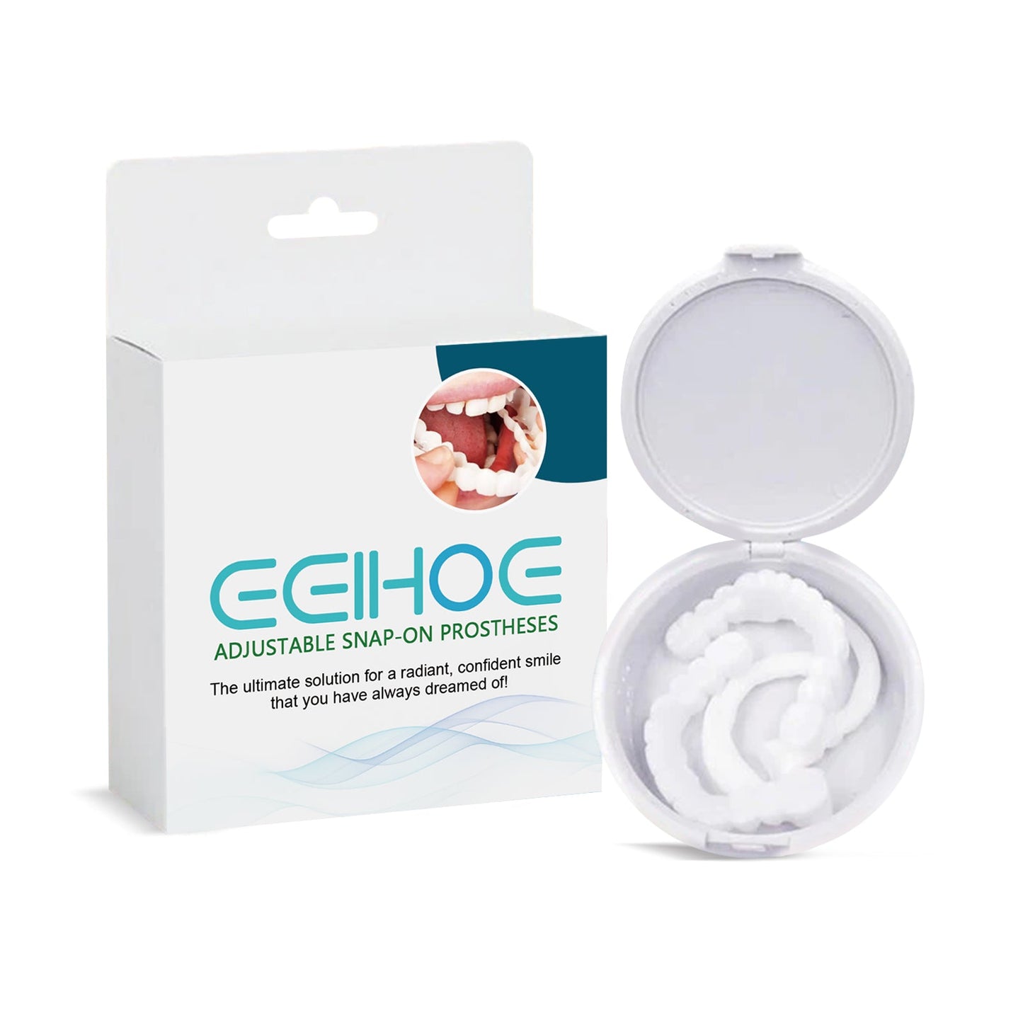 Juego de Dentaduras con Hebilla Ajustable para un Ajuste Cómodo