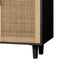 62.20"Elegant and Functional 4-Door Rattan Decorative Storage Cabinet,for Bedroom,Living Room,Office,Easy Assembly,Black - Korvel