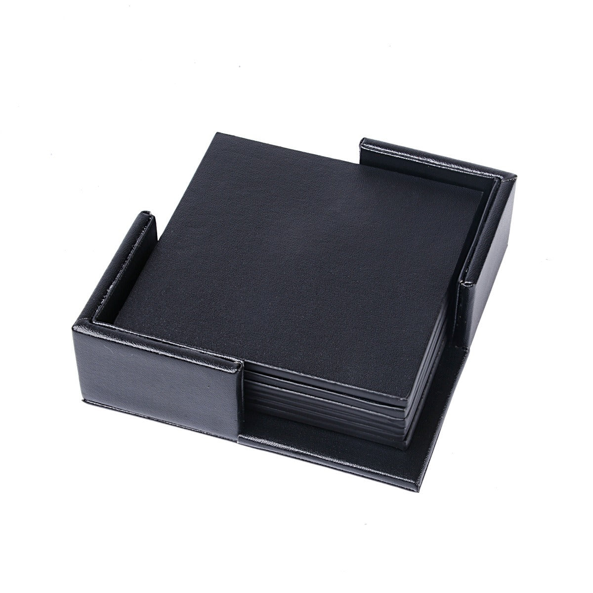 Creative PU leather coaster Exquisite insulated tea water cushion Square leather coaster - Korvel