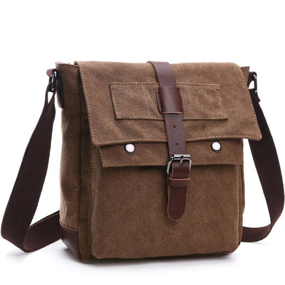 Men Business Messenger Bags For Men Shoulder Bag vintage Canvas Crossbody Pack Retro Casual Office Travel Bag - Korvel