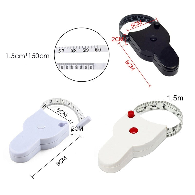 Body Measuring Tape Automatic Telescopic Tape Measure Measuring Film for Body Metric Centimeter Tape 1.5M Sewing Tailor Meter - Korvel