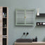 Cabinet mural à double porte en verre de style rétro Haze