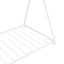 Metal Twin Size House Platform Bed with Triangle Structure  White - Korvel