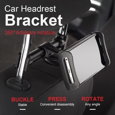 4-11.5inch Car Back Seat Phone Holder Tablet Mobile Phone Holder Universal Car Headrest Holder 360 Rotatable Stand Support - Korvel