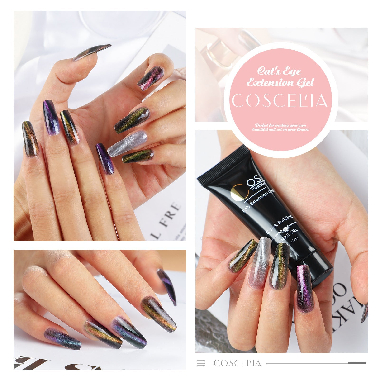 Painless Fast Crystal Extension Glue Cat Eye Manicure Phototherapy Glue Beginner Manicure Holder Nail Extension Glue - Korvel