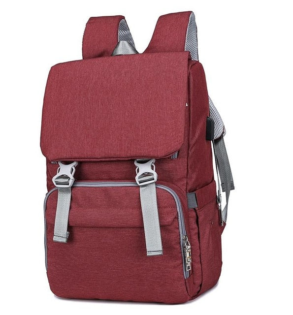 Baby Diaper Bag With USB Interface Large baby nappy changing Bag Mummy Maternity Travel Backpack for mom Nursing bags - Korvel