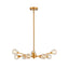 Modern Crystal Chandeliers, 9 Lights Golden Chandelier for Living Room Bedroom (Bulbs Not Included) - Korvel