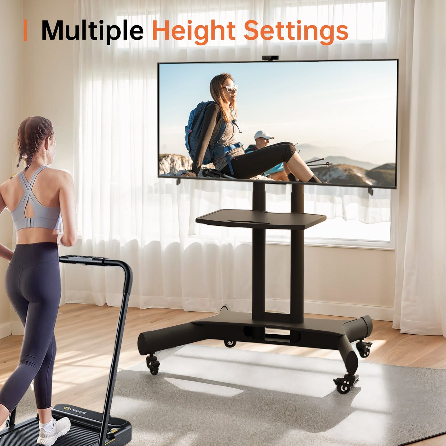 FANCO Universal Rotating TV Stand, Suitable for 32-80 inch TVs, Tiltable Desktop TV Stand, Maximum VESA 600x400mm (Black) - Korvel