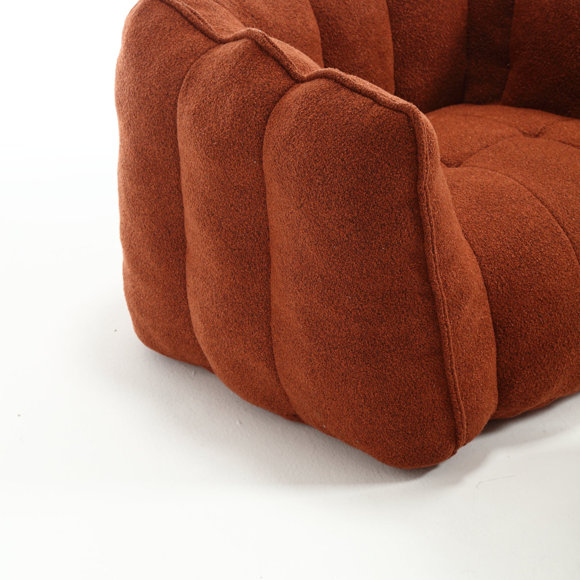 Soft Bean Bag Chair with High Resilient Foam(Chips)for living room and bedroom Comfortable Square Lazy Sofa with  Footstool - Korvel