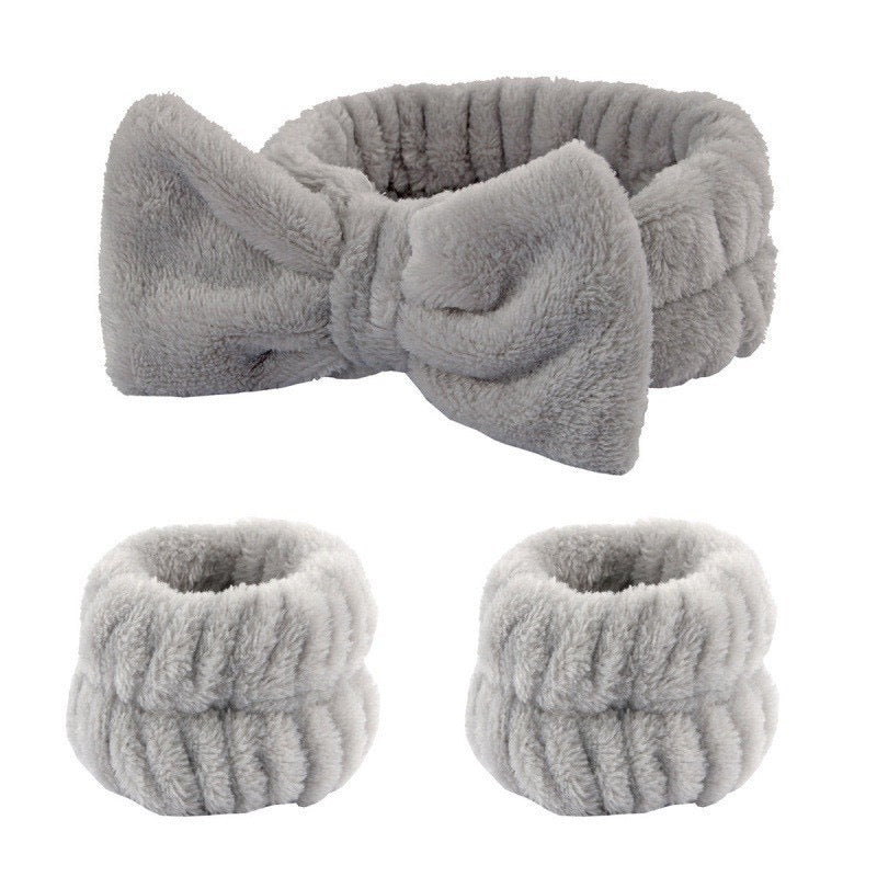 Butterfly Bow Headband & Wrist Strap Set - 3 Pieces