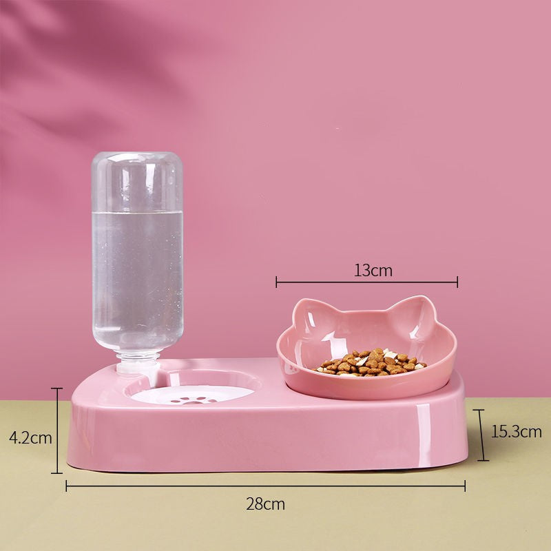 Pet bowls save space reduce flipping wet mouth cat bowls pet automatic water dispensers pet food bowls dog bowls - Korvel