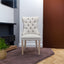 Premium Tufted Solid Wood Dining Chair Set - Gray