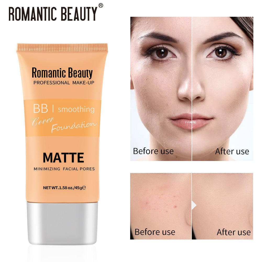Romantic Beauty Waterproof Non-Standing Portable Foundation Oil Control Long Lasting Concealer Foundation - Korvel