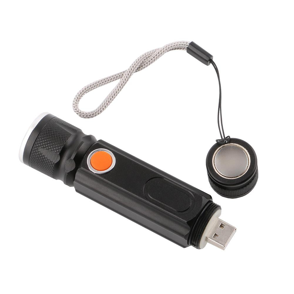 Mini lampe de poche LED rechargeable USB - Torche manuelle étanche