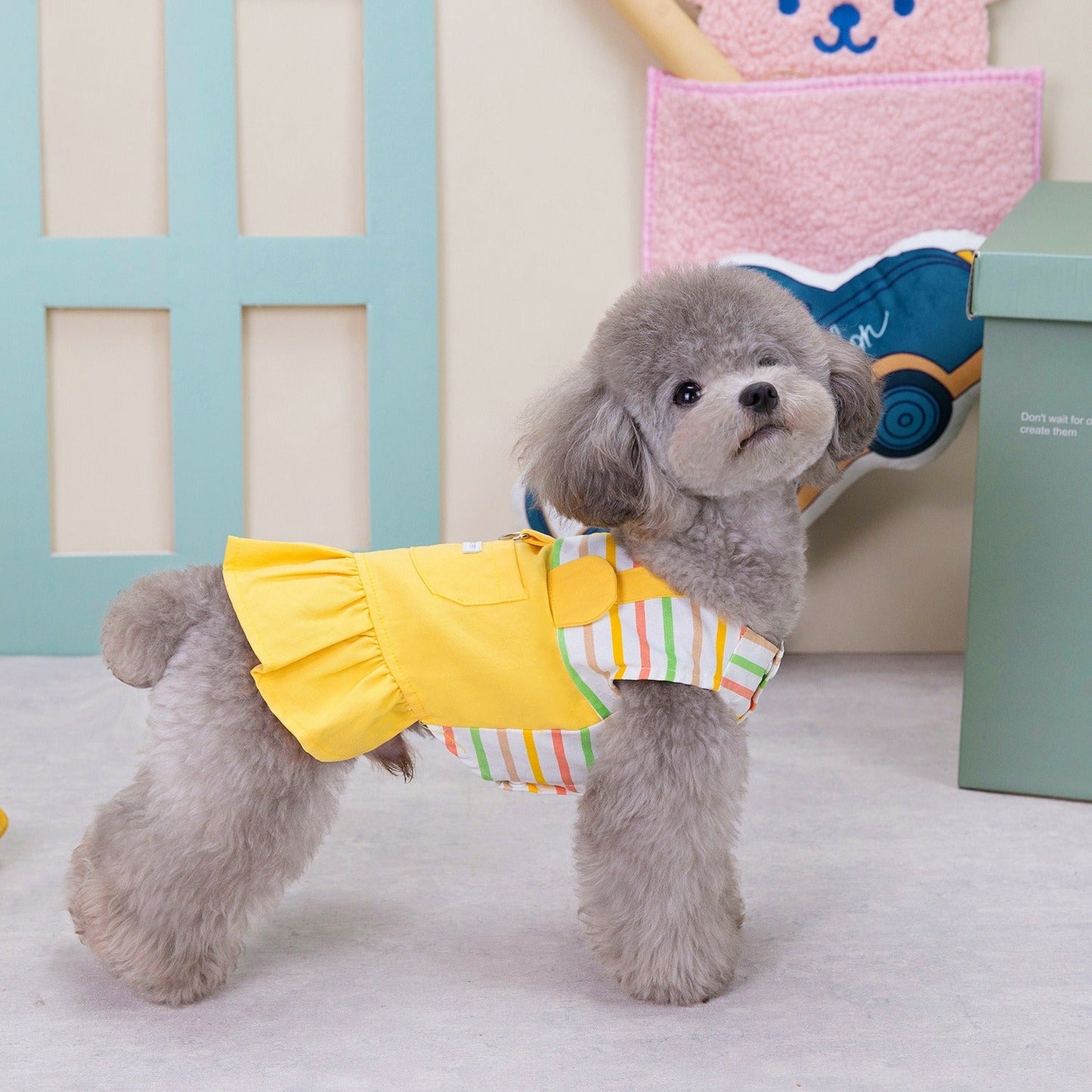 Stylish Striped Patchwork Skirt for Pets
