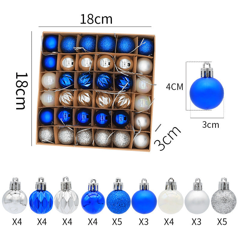 Christmas balls Christmas gifts decorations a variety of mixed 36PCS - Korvel