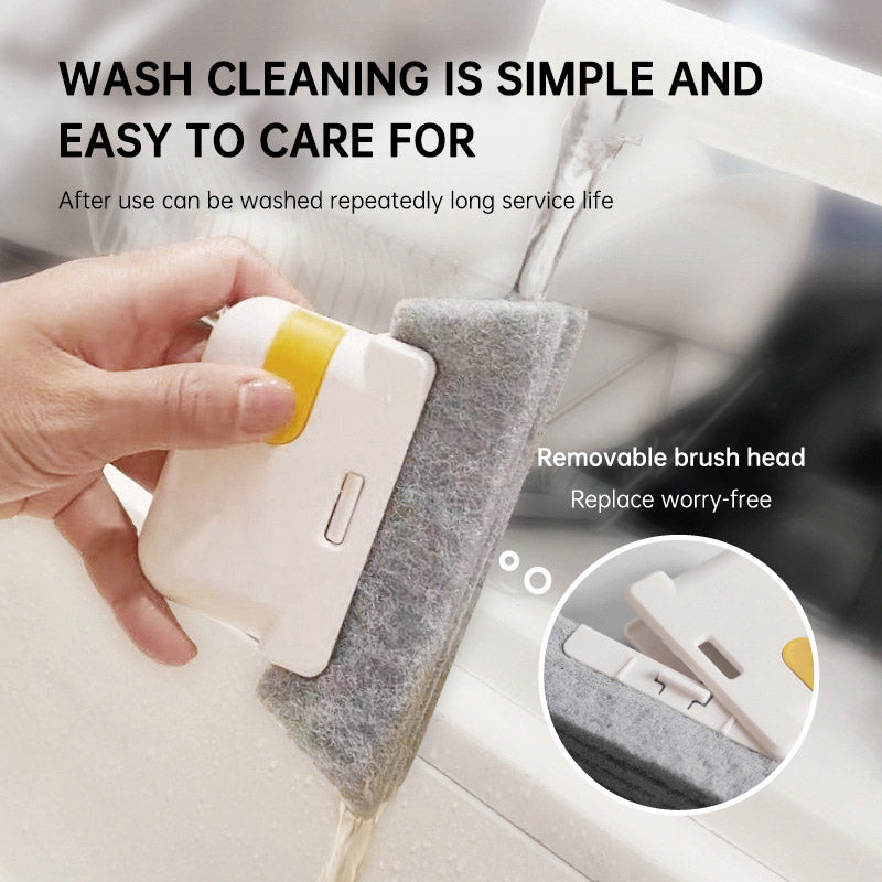 Two In One Detachable Window Slot Cleaning Brush, Door and Window Groove Brush, Glass Window Slot, Window Sill Gap Brush - Korvel