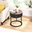 Round Nightstand with Drawer, 19.68 Inch Wood End Table with Storage, Small Table or Living Room, Bedroom and Small Spaces - Korvel