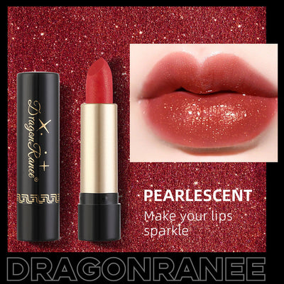 Gilt Pearlescent Dragon Fruit Peach Pink Lipstick Slightly Flashing Lipstick Moisturizing And Shining With Fine Flashing Bean Paste Mermaid - Korvel