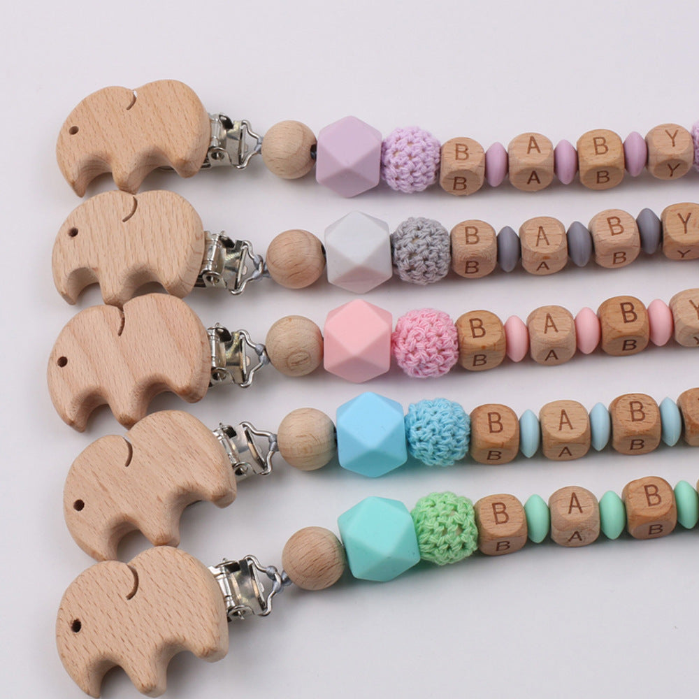 Cartoon frog silicone pacifier chain baby beech tooth glue chain toy anti-drop chain - Korvel