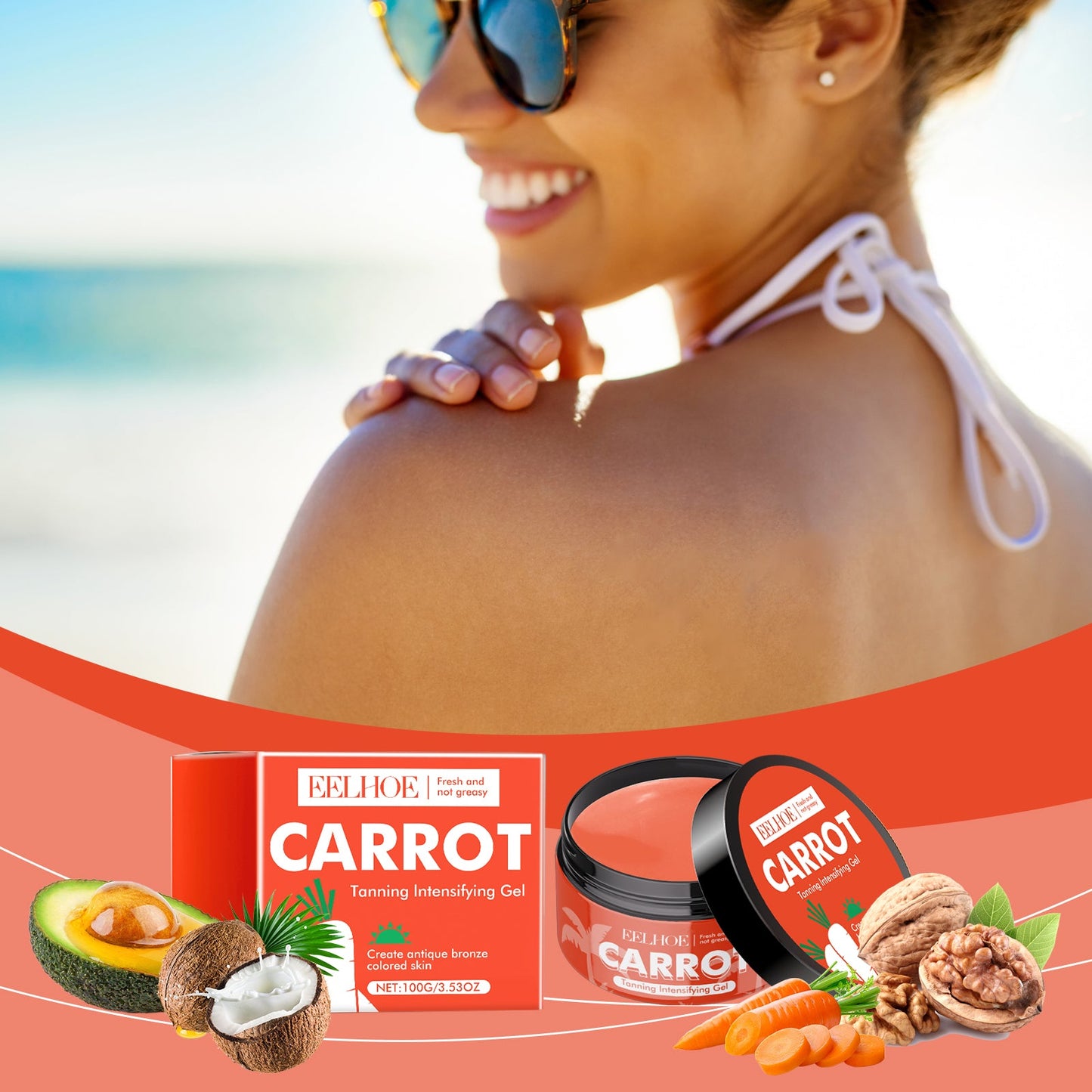 Carrot Black Gel Equalizes Skin Tone And Creates A Healthy Cream For Wheat Skin - Korvel