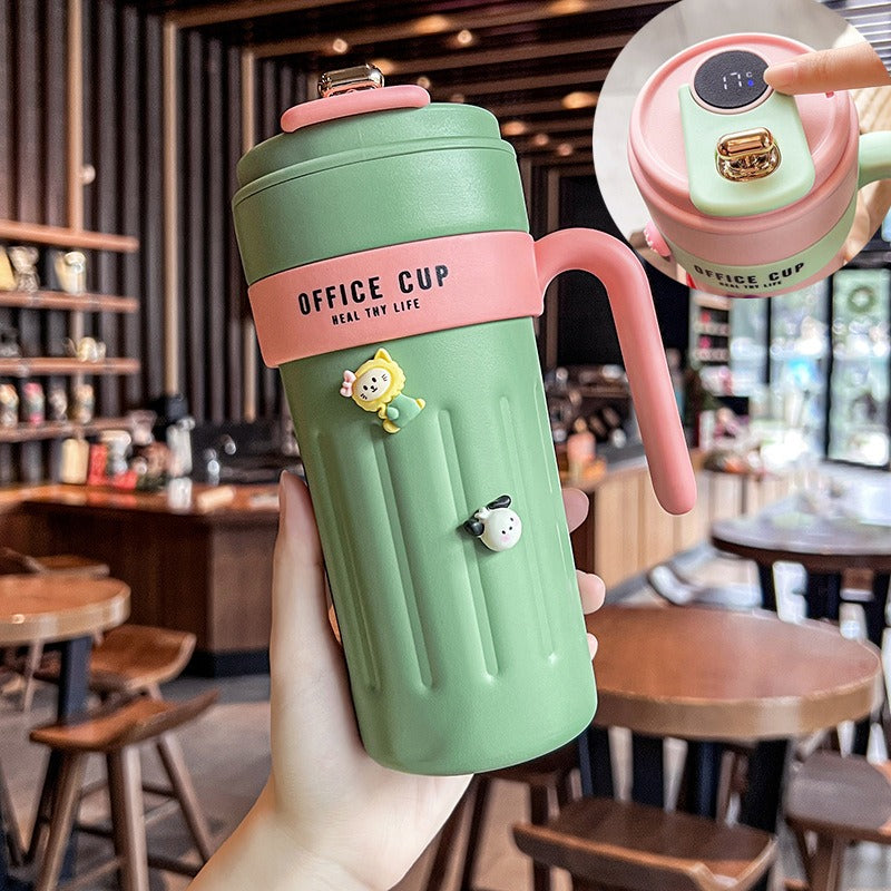 New coffee cup 316 stainless steel thermos cup high value men and women double layer water cup portable accompanying cup - Korvel