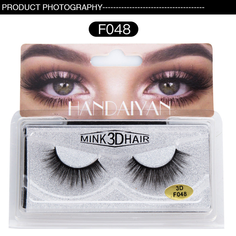 Explosive 3D Mink Hair False Eyelashes Curled Soft Slender Three Dimensional Thick False Eyelashes - Korvel