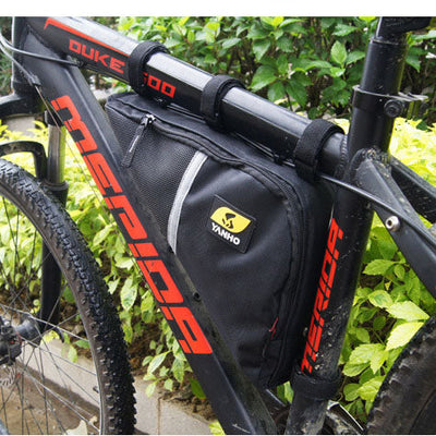 Cycling Bicycle Mountain Bike Bag Triangle Tool Bag Three-Point Velcro Fixed Right-Angle Bag Equipment Large Capacity - Korvel