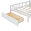 Twin Size House Bed with Upholstered Sofa and Charging Station
