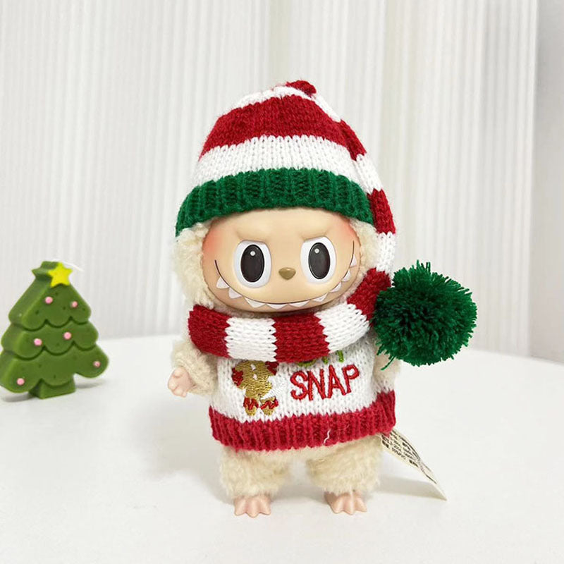 Clothing] Labubu Clothes with PVC Face Pendant, Labubu Sitting Party Series Doll Clothing - Korvel