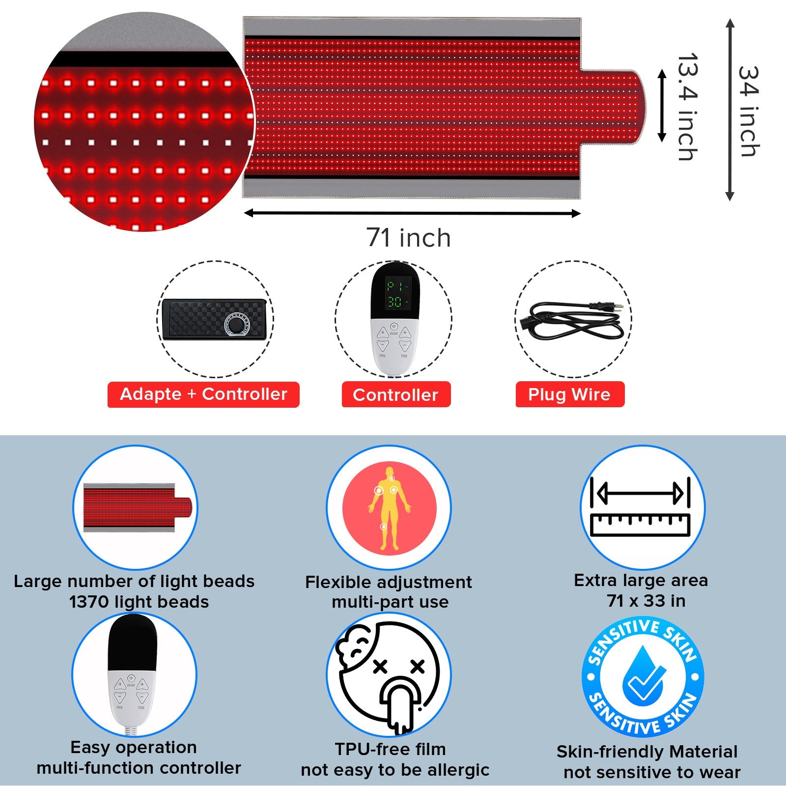 Red light therapy nursing, phototherapy mattress, pulse red light wave mattress - Korvel