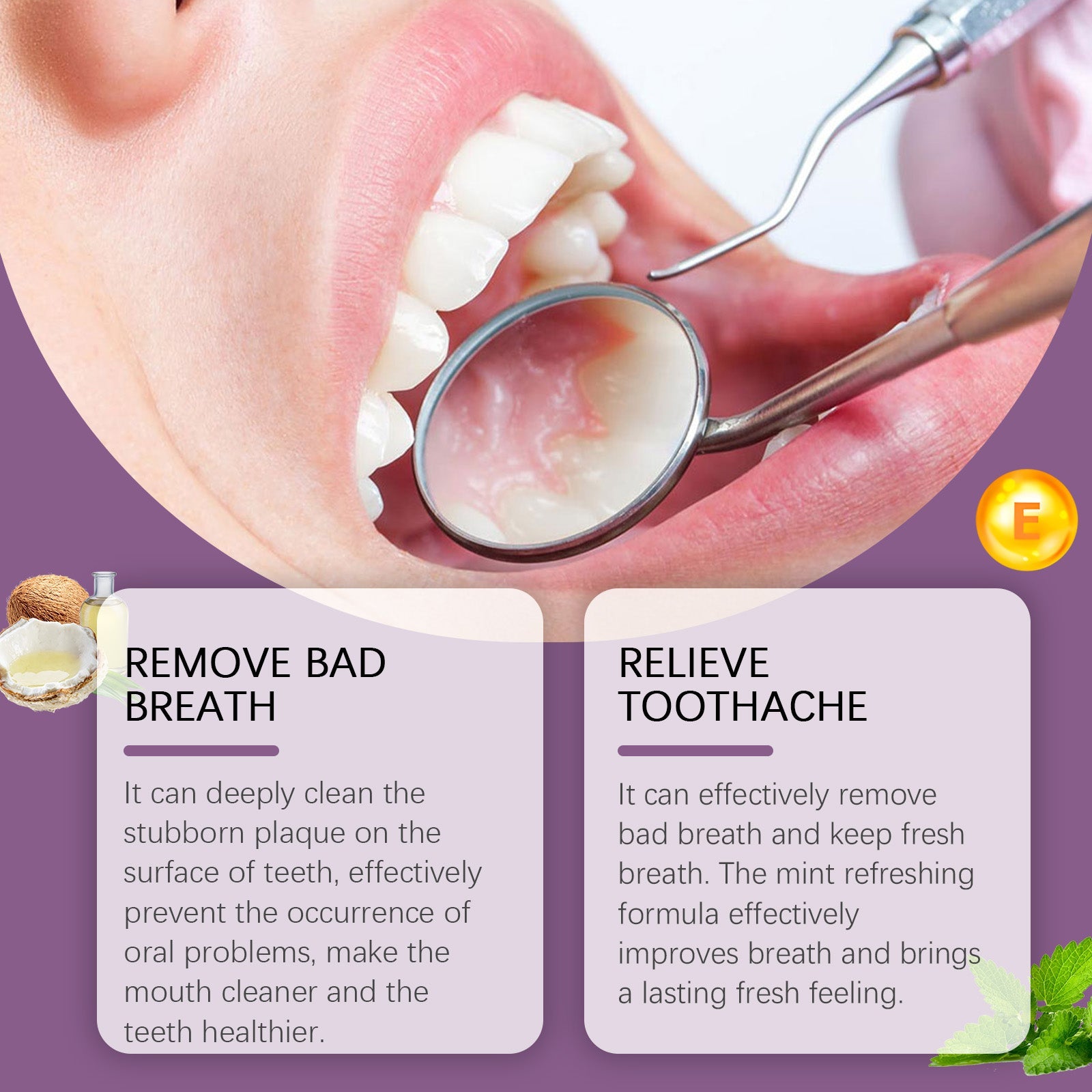 Clean Mint Teeth Mouthwash, Mouth Stain Cleaning Care Gums Smell Fresh And Beautiful Teeth Water - Korvel