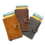 RFID Protected Vintage Automatic Leather Credit Card Holder Men Aluminum Alloy Hasp Business ID Multifunction Cardholder Wallet - Korvel