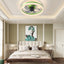 Dimmable LED Ceiling Fan with Modern Design in Green