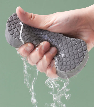 3D Baby Sponge Bath with Fish Scale Pattern