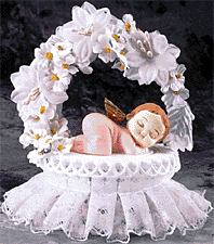 Charming Sleeping Baby Girl Ornament - 5.5" High