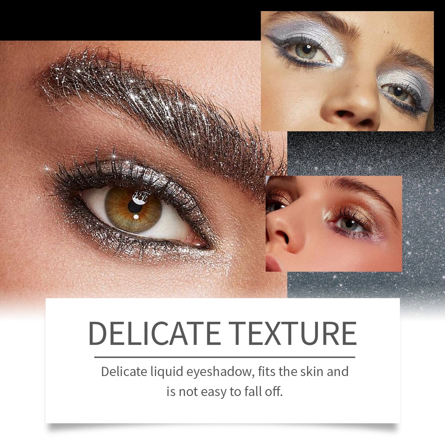 Glitter Eyeshadow Natural Color Top Up Everyday Makeup Easy Color Eye Shadow Lasting Shine - Korvel