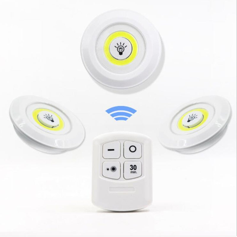Lumière sous cabinet dimmable sans fil 3W avec télécommande