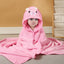 wholesale child baby cartoon animal face elephant hooded towel newborn - Korvel