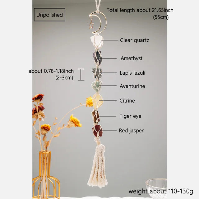 Natural Crystal Seven Color Gemstone Pendant