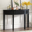 U-Style Distinctive Features of Pine Veneer Console Table with Vertical Stripe Drawer Fronts and Four Legs - Korvel