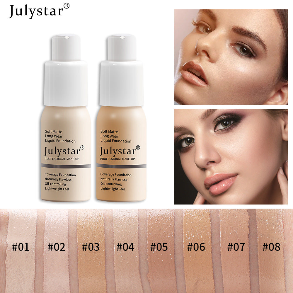 Liquid Foundation Concealer Long-Lasting Moisturizing Oil Control BB Cream Foundation Makeup - Korvel