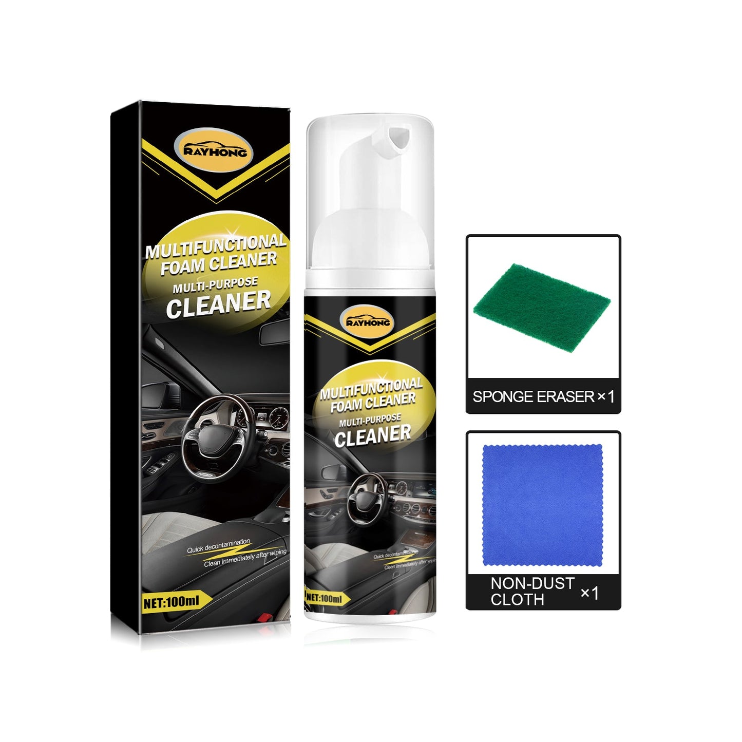Car Interior Cleaner, Interior Instrument Panel Cleaning Maintenance Polishing Refurbished Multi-Functional Cleaner - Korvel
