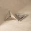 Pendientes Triangulares 3D de Acero Inoxidable Premium